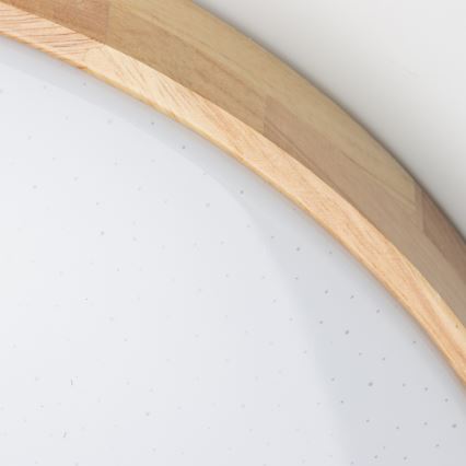 Brilagi - LED-dæmpbar loftlampe PINE LED/60W/230V træ Ø 52 cm 3000-6500K + fjernbetjening