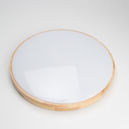 Brilagi - LED-dæmpbar loftlampe PINE LED/60W/230V træ Ø 52 cm 3000-6500K + fjernbetjening