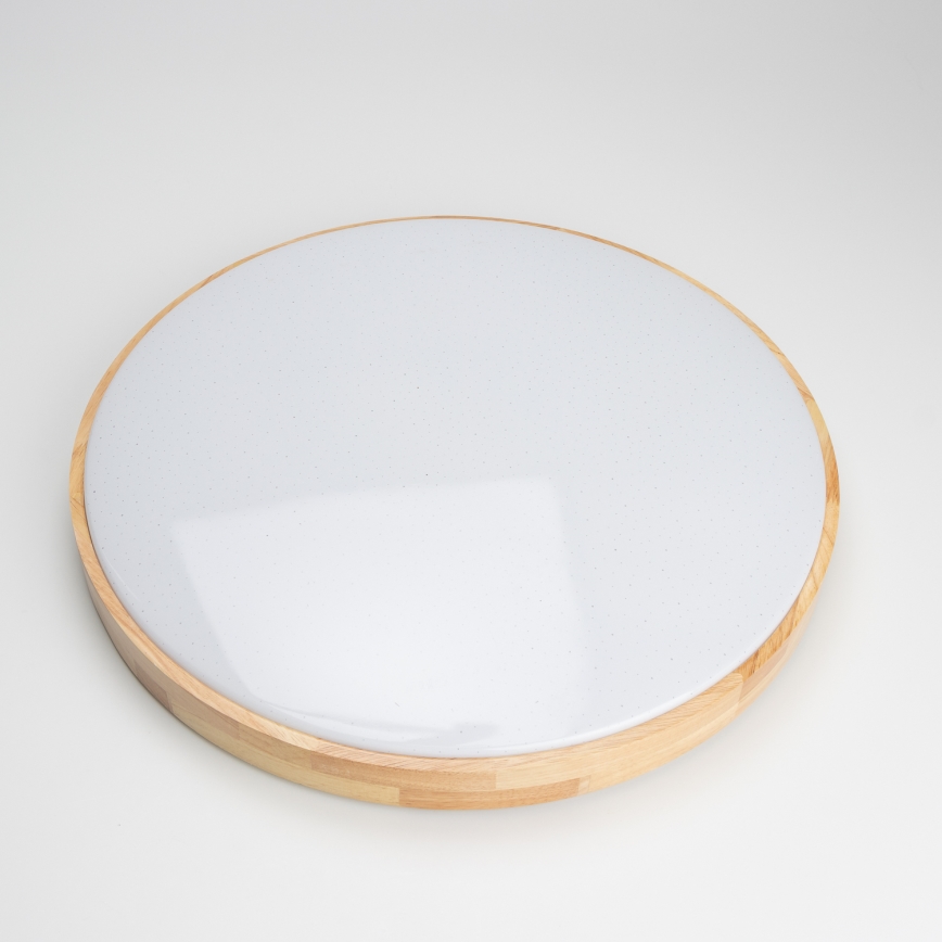 Brilagi - LED-dæmpbar loftlampe PINE LED/60W/230V træ Ø 52 cm 3000-6500K + fjernbetjening