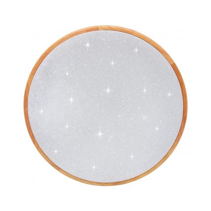 Brilagi - LED-dæmpbar loftlampe PINE LED/60W/230V træ Ø 52 cm 3000-6500K + fjernbetjening