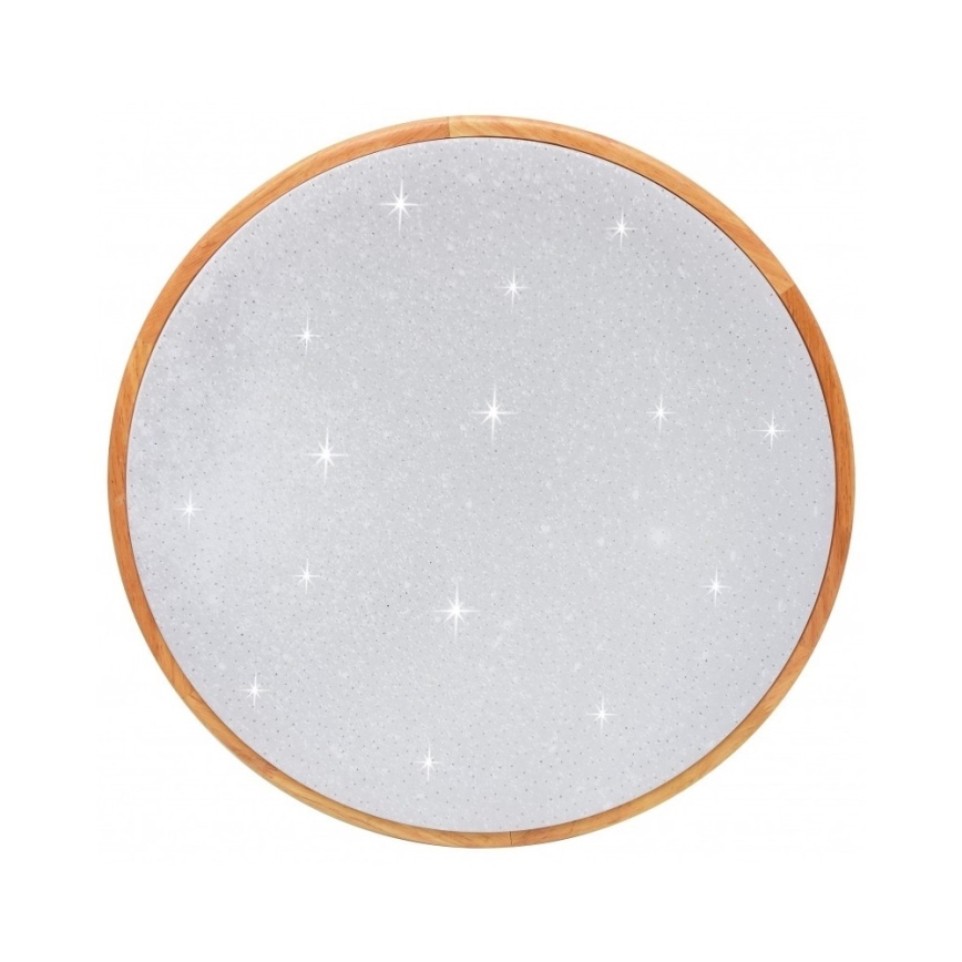 Brilagi - LED-dæmpbar loftlampe PINE LED/60W/230V træ Ø 52 cm 3000-6500K + fjernbetjening