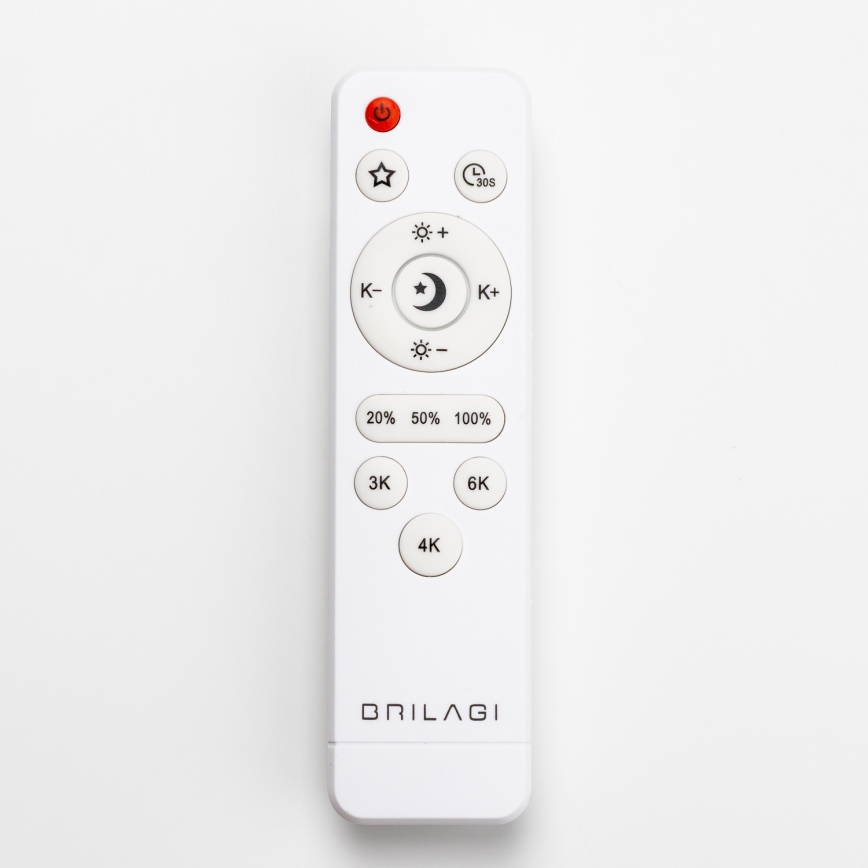 Brilagi - LED-dæmpbar loftlampe PINE LED/60W/230V træ Ø 52 cm 3000-6500K + fjernbetjening