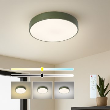 Brilagi - LED dæmpbar loftlampe POOL LED/36W/230V 3000-6000K Ø 30 cm grøn + fjernbetjening