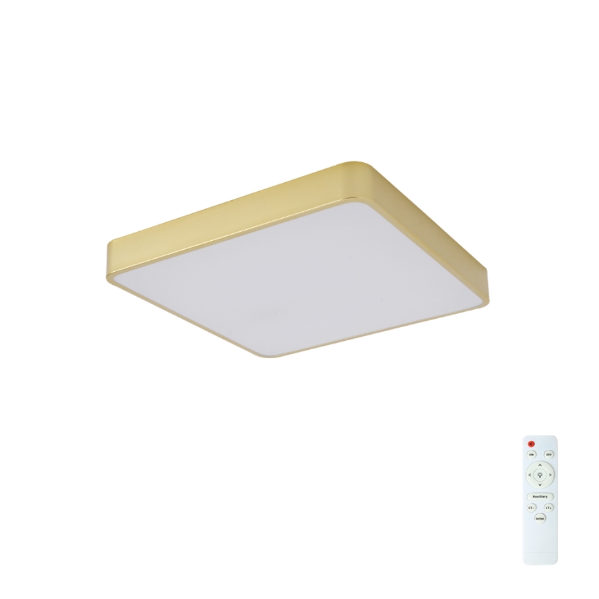 Brilagi - LED-dæmpbart loftarmatur POOL LED/48W/230V 3000-6000K 50x50 cm guld + fjernbetjening