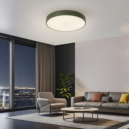 Brilagi - LED-dæmpbar loftlampe POOL LED/60W/230V 3000-6000K Ø 50 cm grøn + fjernbetjening