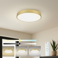 Brilagi - LED-dæmpbar loftlampe POOL LED/60W/230V 3000–6000K Ø 60 cm guld + fjernbetjening