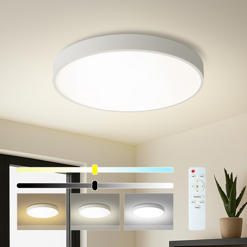 Brilagi - LED-dæmpbar loftlampe POOL LED/60W/230V 3000-6000K Ø 60 cm hvid + fjernbetjening