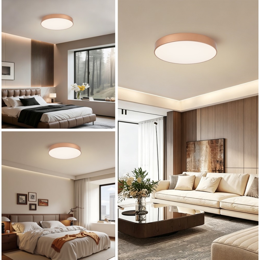 Brilagi - LED dæmpbar loftlampe POOL LED/60W/230V 3000–6000K Ø 50 cm bronzefarvet + fjernbetjening