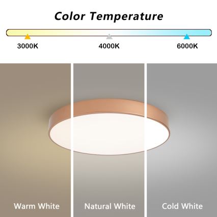 Brilagi - LED dæmpbar loftlampe POOL LED/60W/230V 3000–6000K Ø 50 cm bronzefarvet + fjernbetjening