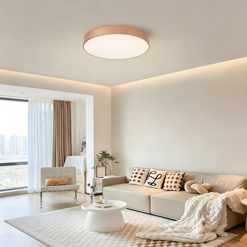 Brilagi - LED dæmpbar loftlampe POOL LED/60W/230V 3000–6000K Ø 50 cm bronzefarvet + fjernbetjening