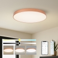Brilagi - LED-dæmpbar loftlampe POOL SMART LED/100W/230V 3000-6000K Ø 80 cm Wi-Fi Tuya bronzefarvet + fjernbetjening