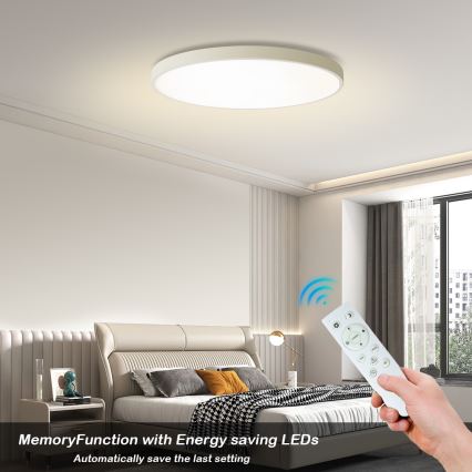 Brilagi - Dæmpbar Loftlampe POOL SMART LED/100W/230V 3000-6000K 80 cm Wi-Fi Tuya Hvid + Fjernbetjening