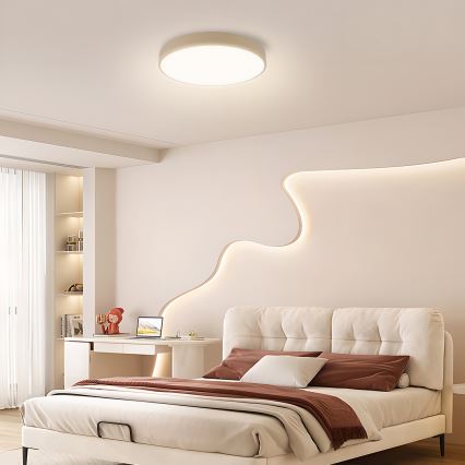 Brilagi - Dæmpbar Loftlampe POOL SMART LED/48W/230V 3000-6000K Ø 40 cm Wi-Fi Tuya beige + fjernbetjening