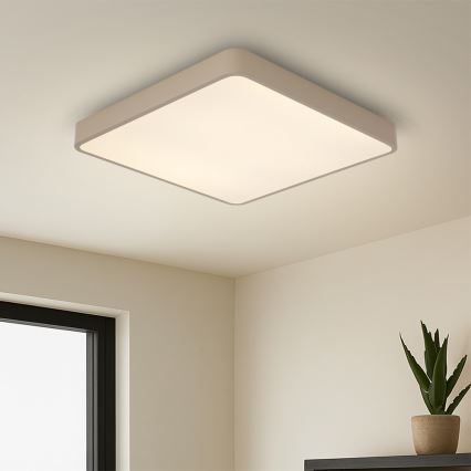 Brilagi - Dæmpbar LED-loftlampe POOL SQUARE LED/36W/230V 3000-6000K 40x40 cm beige + fjernbetjening