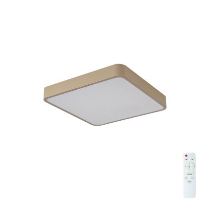 Brilagi - Dæmpbar LED-loftlampe POOL SQUARE LED/36W/230V 3000-6000K 40x40 cm beige + fjernbetjening