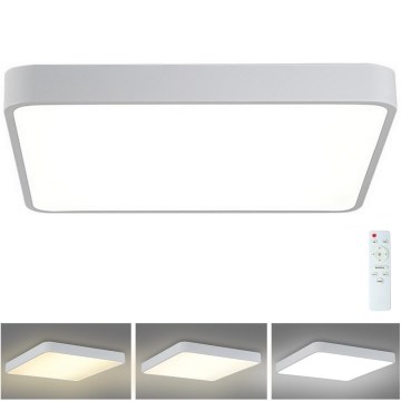 Brilagi - LED Dæmpbar loftlampe POOL SQUARE LED/48W/230V 3000-6000K 50x50 cm hvid + fjernbetjening