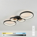 BRILAGI - LED-dæmpbar loftlampe RINGO LED/34W/230V 3000-6000K 28x78 cm sort + fjernbetjening