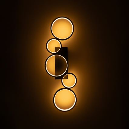 Brilagi - LED dæmpbar loftlampe RINGO LED/34W/230V 3000-6000K 28x84 cm sort + fjernbetjening