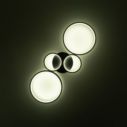 Brilagi - LED-dæmpbar loftlampe RINGO LED/34W/230V 3000-6000K 28x78 cm sort + fjernbetjening
