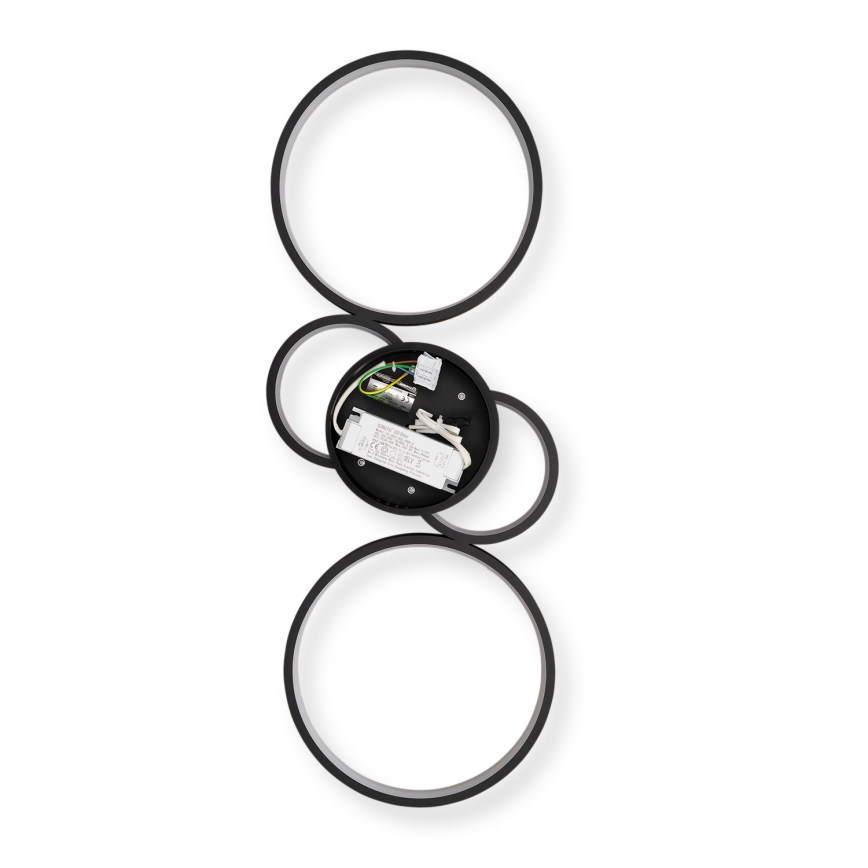 Brilagi - LED-dæmpbar loftlampe RINGO LED/34W/230V 3000-6000K 28x78 cm sort + fjernbetjening