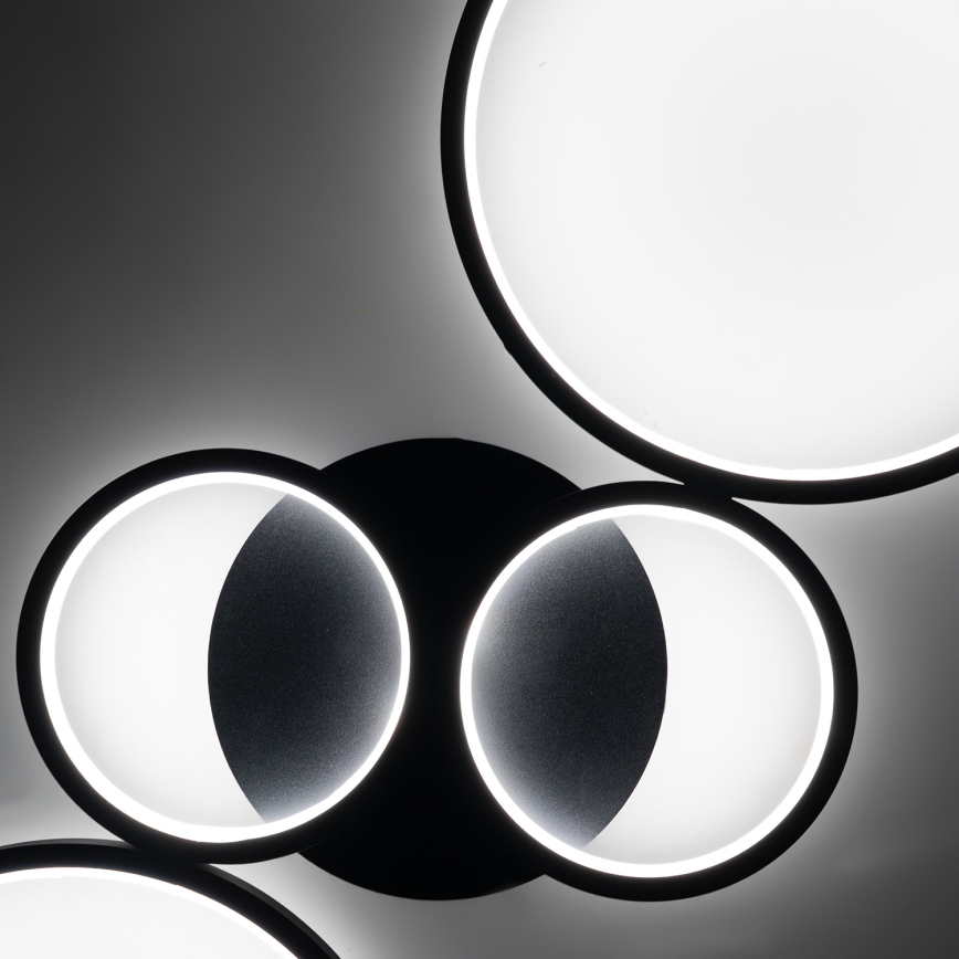 Brilagi - LED-dæmpbar loftlampe RINGO LED/34W/230V 3000-6000K 28x78 cm sort + fjernbetjening