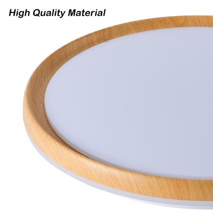Brilagi - dæmpbar LED-loftlampe RIVO LED/72W/230V 3000-6000K træfinish Ø 50 cm + fjernbetjening