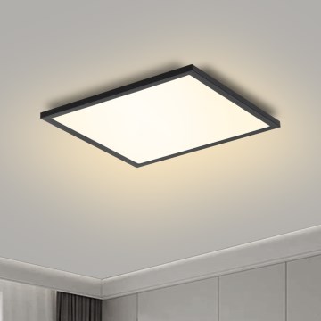 Brilagi - LED-dæmpbar loftlampe SLIMFRAME LED/25W/230V 30x30 cm 3000-6000K sort + fjernbetjening