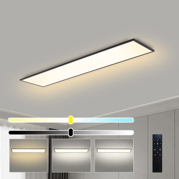 Brilagi - LED-dæmpbar loftlampe SLIMFRAME LED/58W/230V 120x30 cm 3000-6000K sort inkl. fjernbetjening