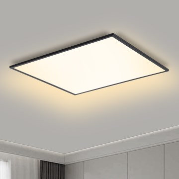 Brilagi - LED dæmpbar loftlampe SLIMFRAME LED/58W/230V 60x60 cm 3000-6000K sort + fjernbetjening