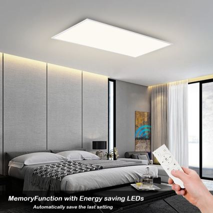 Brilagi - LED dæmpbar loftlampe SLIMFRAME LED/80W/230V 120x60 cm 3000-6000K hvid + fjernbetjening