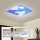 Brilagi - LED dæmpbar loftlampe SLIMFRAME SKY LED/58W/230V 60x60 cm 3000-6000K sølv/blå + fjernbetjening