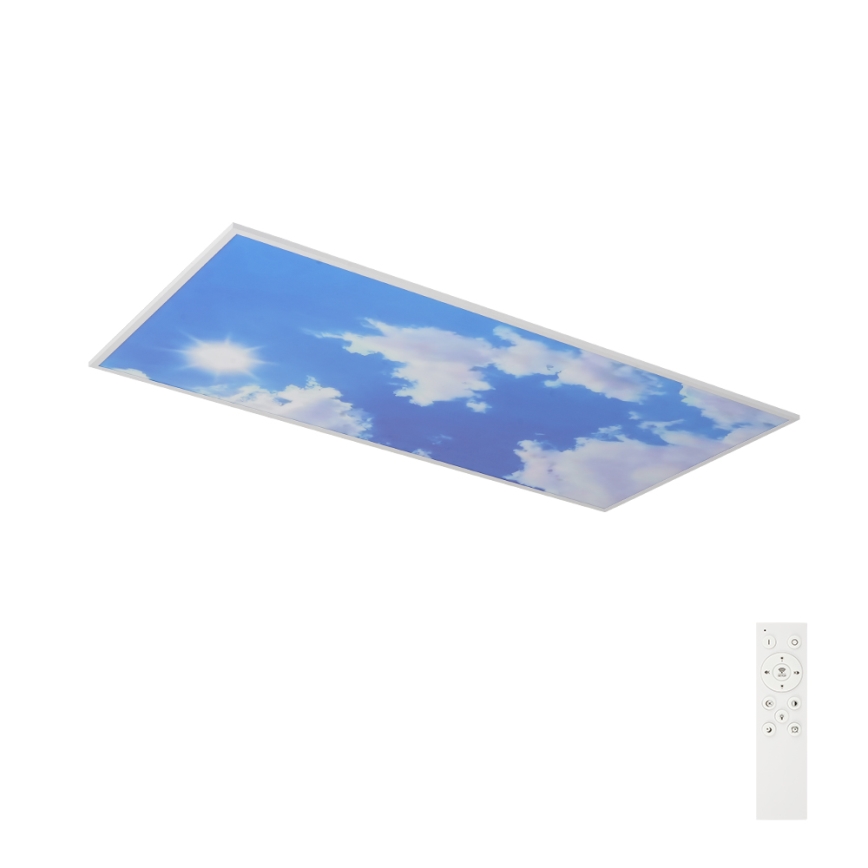 Brilagi - LED dæmpbar loftarmatur SLIMFRAME SKY LED/80W/230V 120x60 cm 3000-6000K sølv/blå + fjernbetjening
