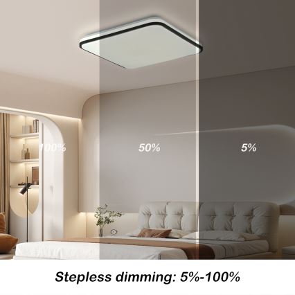 Brilagi - Dæmpbar SMART LED loftlampe LED/24W/230V 43x43 cm 3000-6000K Wi-Fi Tuya Beacon + fjernbetjening