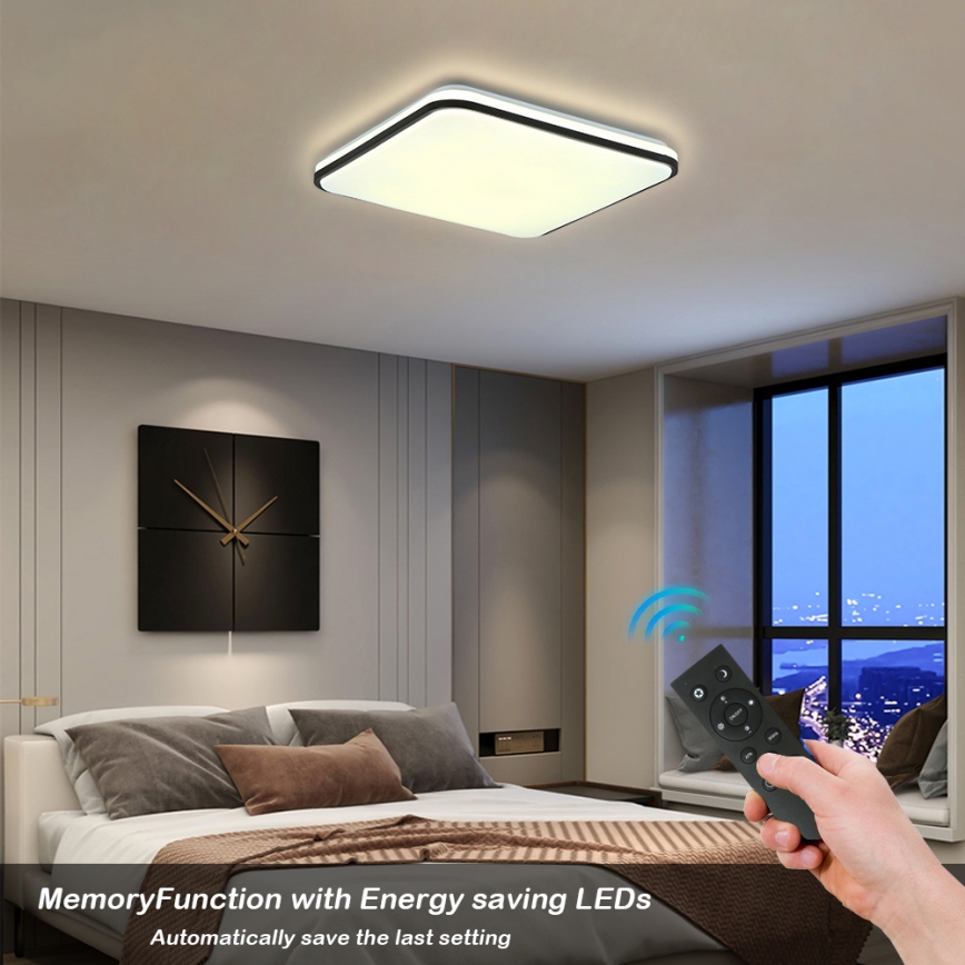 Brilagi - Dæmpbar SMART LED loftlampe LED/24W/230V 43x43 cm 3000-6000K Wi-Fi Tuya Beacon + fjernbetjening
