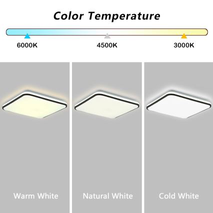 Brilagi - Dæmpbar SMART LED loftlampe LED/24W/230V 43x43 cm 3000-6000K Wi-Fi Tuya Beacon + fjernbetjening