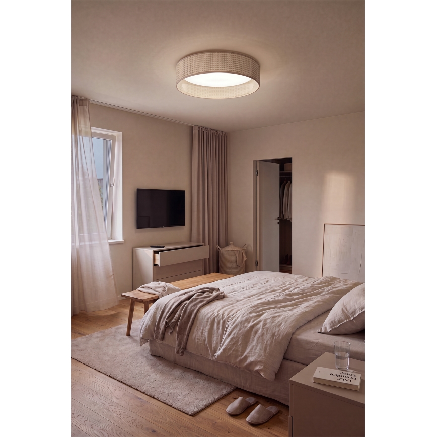 Brilagi - LED dæmpbar loftlampe VELVET SMARTIX STARS LED/36W/230V 3000-6000K Ø 55 cm beige Wi-Fi Tuya Beacon + fjernbetjening