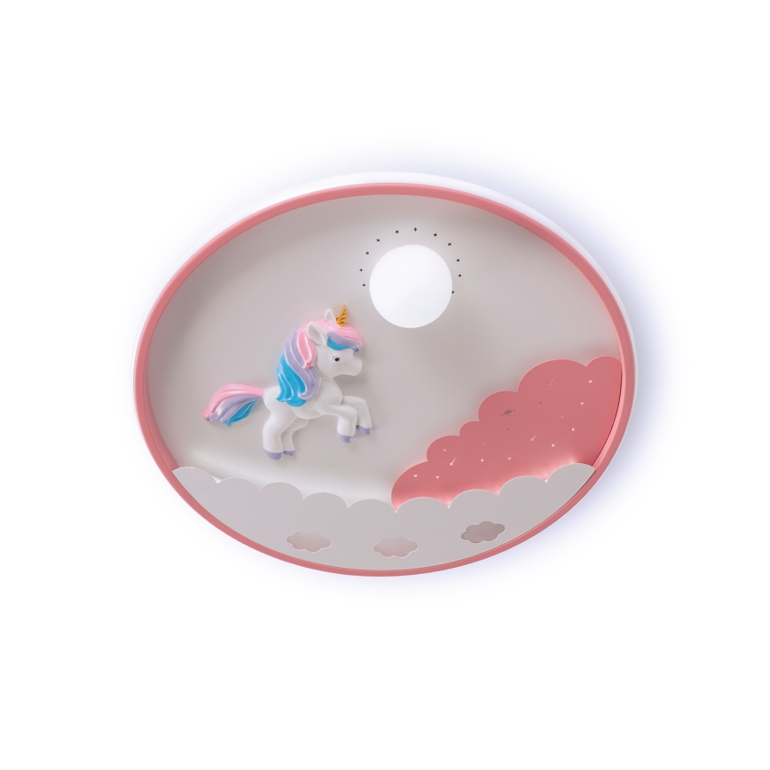 Brilagi - LED dæmpbar loftlampe til børn UNICORN LED/68W/230V 3000-6000K pr. 49 cm + fjernbetjening