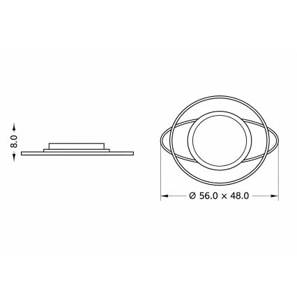 Brilagi - LED-dæmpbar loftlampe til børn ASTRO LED/68W/230V 3000-6000K + fjernbetjening