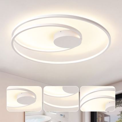 Brilagi - LED dæmpbar loftlampe TWISTER LED/105W/230V 3000-6000K Ø 100 cm hvid + fjernbetjening