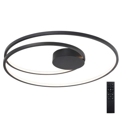 Brilagi - Dæmpbar LED-loftlampe TWISTER LED/105W/230V 3000-6000K, Ø 100 cm, sort + fjernbetjening