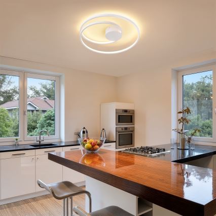 Brilagi - TWISTER dæmpbar LED-loftlampe LED/48W/230V 3000-6000K Ø 50 cm hvid + fjernbetjening