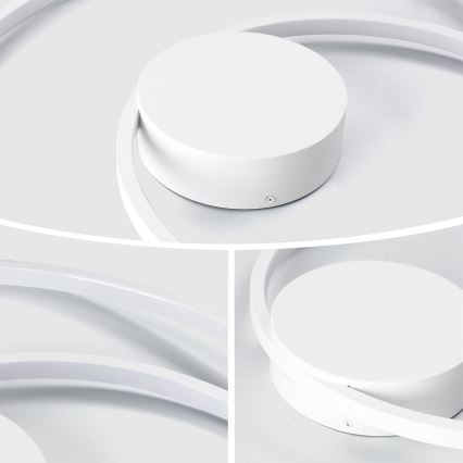 Brilagi - TWISTER dæmpbar LED-loftlampe LED/48W/230V 3000-6000K Ø 50 cm hvid + fjernbetjening