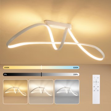 Brilagi - LED dæmpbar loftlampe TWISTER LED/60W/230V 3000-6000K hvid + fjernbetjening