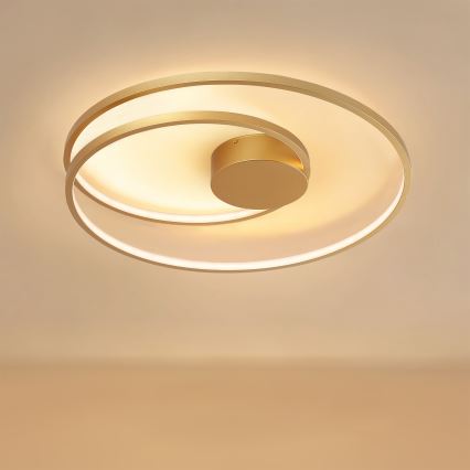 Brilagi - Dæmpbar loftlampe TWISTER LED/75W/230V 3000-6000K Ø 70 cm guld + fjernbetjening