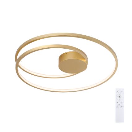 Brilagi - Dæmpbar loftlampe TWISTER LED/75W/230V 3000-6000K Ø 70 cm guld + fjernbetjening