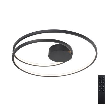 Brilagi - Dæmpbar LED-loftlampe TWISTER LED/75W/230V 3000-6000K Ø 70 cm sort + fjernbetjening