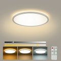 Brilagi - LED-dæmpbar loftlampe ULTRA SLIM LED/18W/230V 2700-6500K Ø 30 cm hvid + fjernbetjening