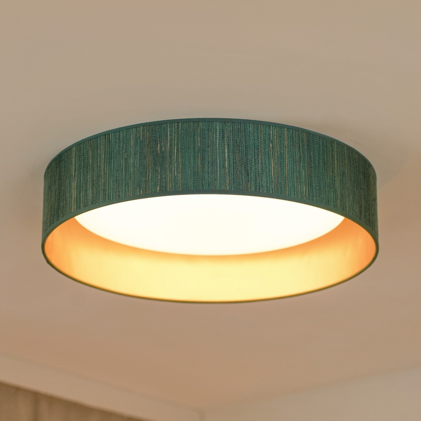 Brilagi - LED-dæmpbar loftlampe VEGAS SHINE LED/24W/230V Ø 45 cm 3000/4000/6500K strågrøn/guld + fjernbetjening