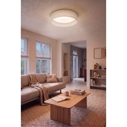 Brilagi - LED-dæmpbar loftlampe VELVET SMARTIX LED/36W/230V 3000–6000K Ø 55 cm cremefarvet Wi-Fi Tuya Beacon + fjernbetjening