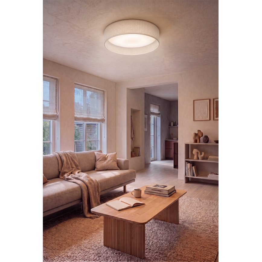 Brilagi - LED-dæmpbar loftlampe VELVET SMARTIX LED/36W/230V 3000–6000K Ø 55 cm cremefarvet Wi-Fi Tuya Beacon + fjernbetjening